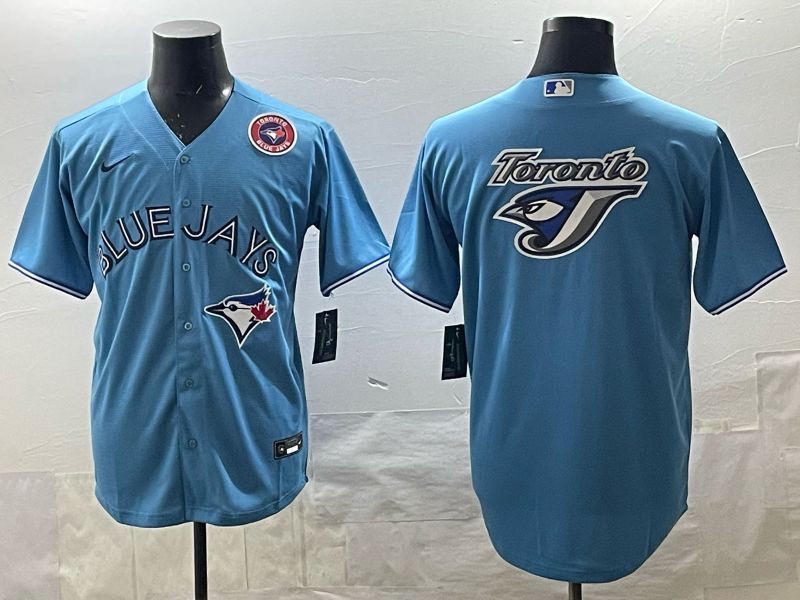 Men 2025 Toronto Blue Jays Blank Light Blue Game Nike MLB Jersey style 010